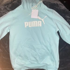Turquoise/light blue PUMA pullover hoodie